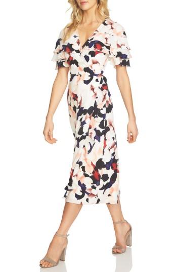 Women's 1.state Floral Wrap Midi Dress - White