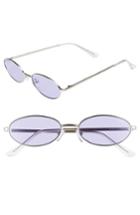 Women's Quay Australia Clout 35mm Round Sunglasses - Silver/ Violet