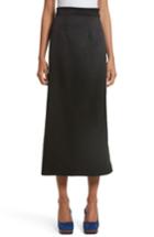 Women's Eckhaus Latta Side Zip Midi Skirt - Black