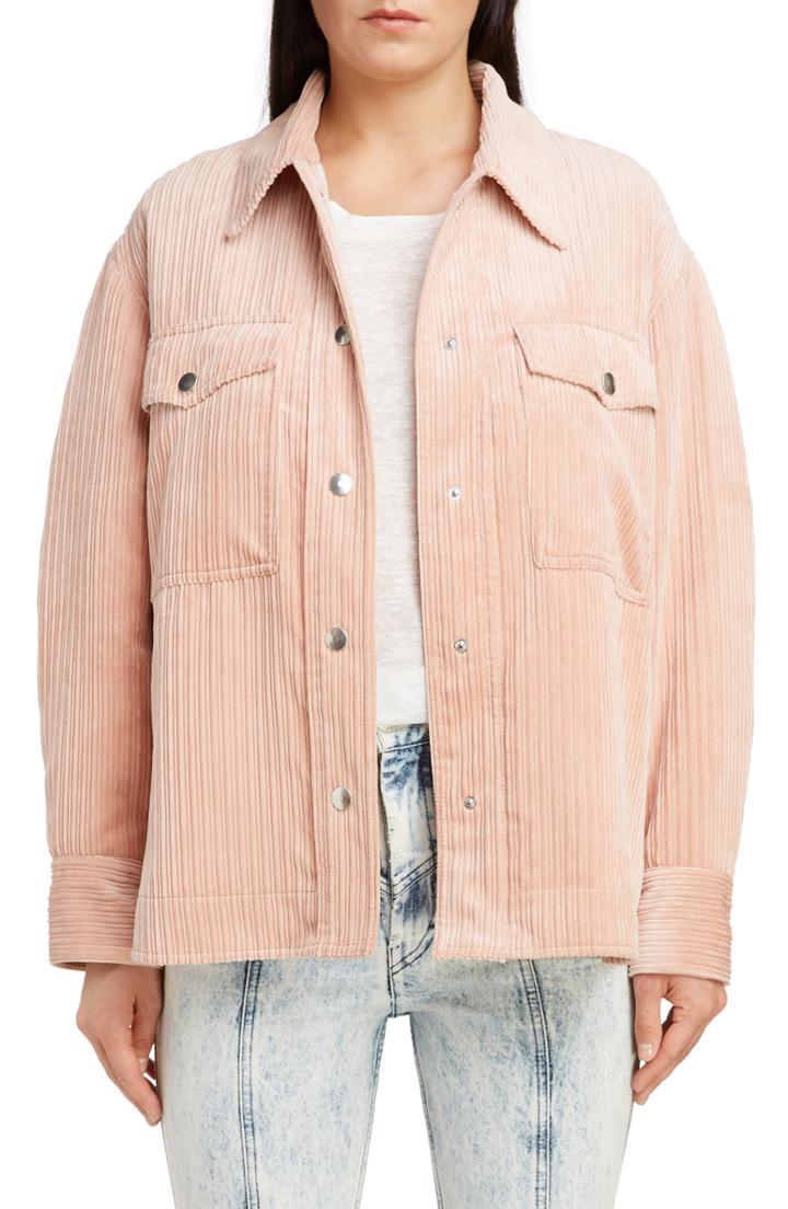 Women's Isabel Marant Corduroy Trucker Jacket Us / 34 Fr - Pink