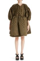 Women's Cecilie Bahnsen Amalie Quilted Silk Wrap Coat Us / 10 Uk - Green