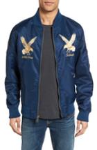 Men's Schott Nyc Uss Mississippi Bomber Jacket, Size - Blue