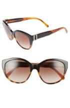Women's Burberry 55mm Gradient Cat Eye Sunglasses - Black/ Havana