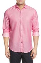 Men's Stone Rose Slim Fit Diamond Twill Sport Shirt (s) - Pink