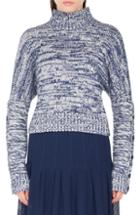 Women's Akris Punto Melange Knit Turtleneck Sweater - Blue