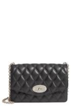 Mulberry Small Darley Lock Quilted Calfskin Leather Clutch - Black