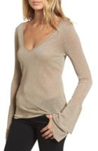 Women's Ella Moss Ruffle Bell Sleeve Sweater - Black