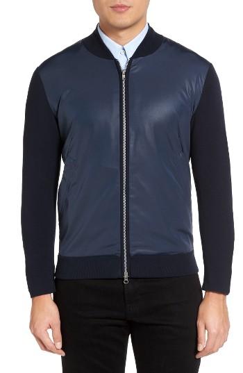 Men's Theory Salleg Tech Combo Zip Sweater - Blue