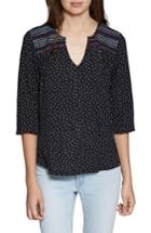 Women's Sanctuary Anabelle Polka Dot Top, Size - Black