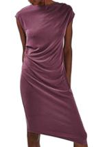 Women's Topshop Asymmetric Slinky Drape Midi Dress Us (fits Like 0) - Purple