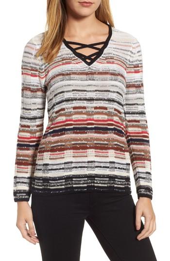 Women's Nic+zoe Red Hills Sweater - Red