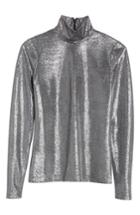Women's Tracy Reese Silver Turtleneck Top