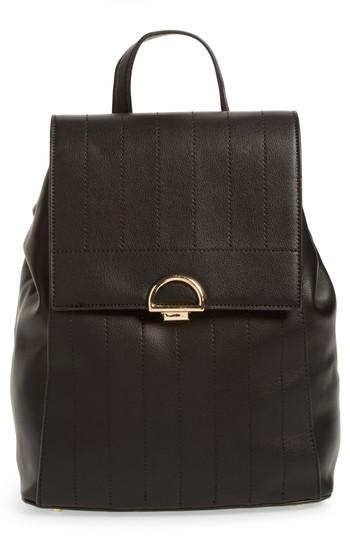 Sole Society Zilo Quilted Faux Leather Backpack - Black