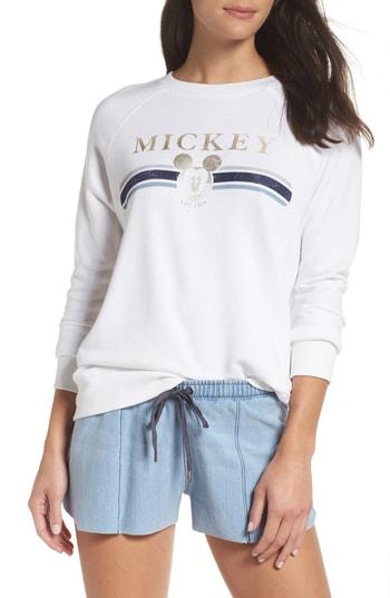 Women's David Lerner Disney Mickey Pullover - White