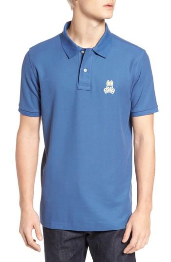 Men's Psycho Bunny Alto Bunny Polo (xl) - Blue