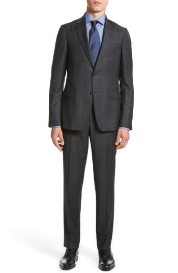 Men's Z Zegna Classic Fit Plaid Wool Suit