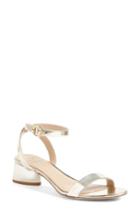 Women's Tory Burch Elizabeth Block Heel Sandal .5 M - Metallic