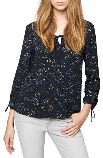Women's Sanctuary Winona Tie Neck Top - Black