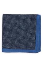 Men's Boss Dot Wool Pocket Square, Size - Blue