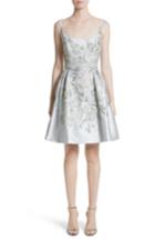 Women's Marchesa Embellished Silk Blend Party Dress - Metallic