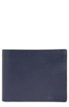 Men's Calvin Klein Leather Bifold Wallet - Blue