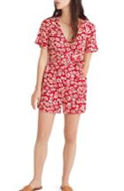 Women's Madewell Daisy Wrap Front Romper - Red
