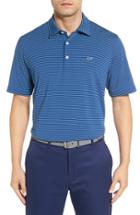 Men's Vineyard Vines 'wilson' Stripe Jersey Polo - Blue