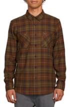 Men's Volcom Lumberg Long Sleeve Flannel Woven Shirt - Green