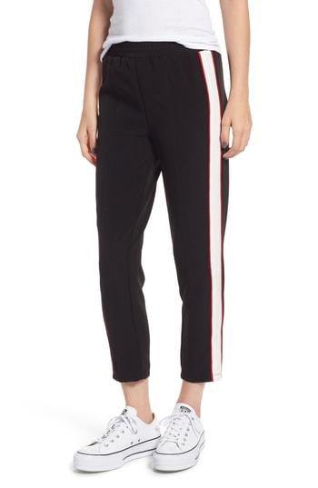 Women's Chloe & Katie Crop Track Pants - Black