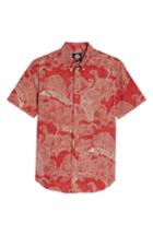 Men's Reyn Spooner The Search Tailored Fit Print Sport Shirt, Size - Red