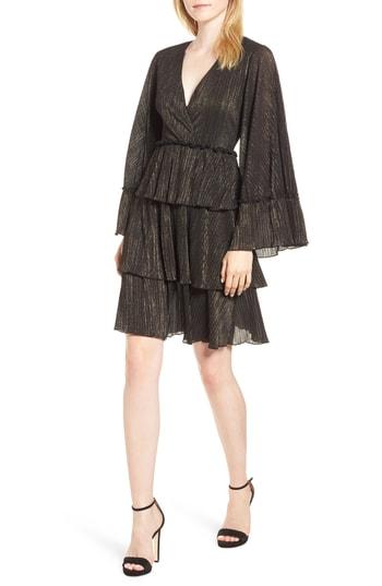 Women's Michael Kors Tiered Ruffle Dress - Black