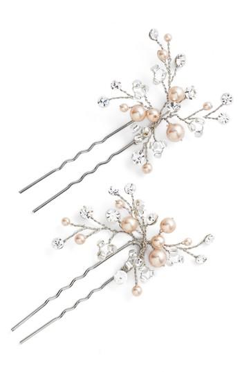 Wedding Belles New York 'poppy' Hairpin, Size - Pink
