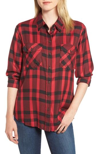 Women's Sanctuary Boyfriend For Life Shirt, Size - Burgundy
