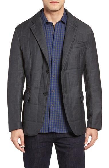 Men's Bugatchi Wool Hybrid Coat - Black