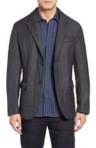 Men's Bugatchi Wool Hybrid Coat - Black