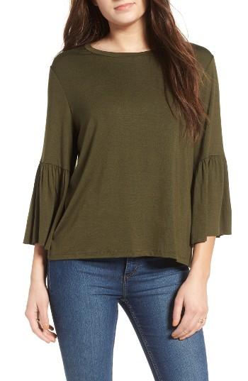 Women's Leith Ruffle Sleeve Blouse - Green