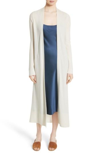Women's Theory Torina D Light Cashmere Duster Cardigan - Ivory