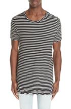 Men's Ksubi Sinister Distressed Stripe T-shirt - None