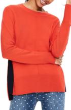 Women's Boden Logan Side Stripe Sweater - Pink