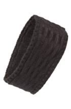 Echo Cross Cable Knit Headband, Size - Black