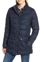 Women's Barbour Berneray Faux Fur Trim Quilted Jacket Us / 10 Uk - Grey