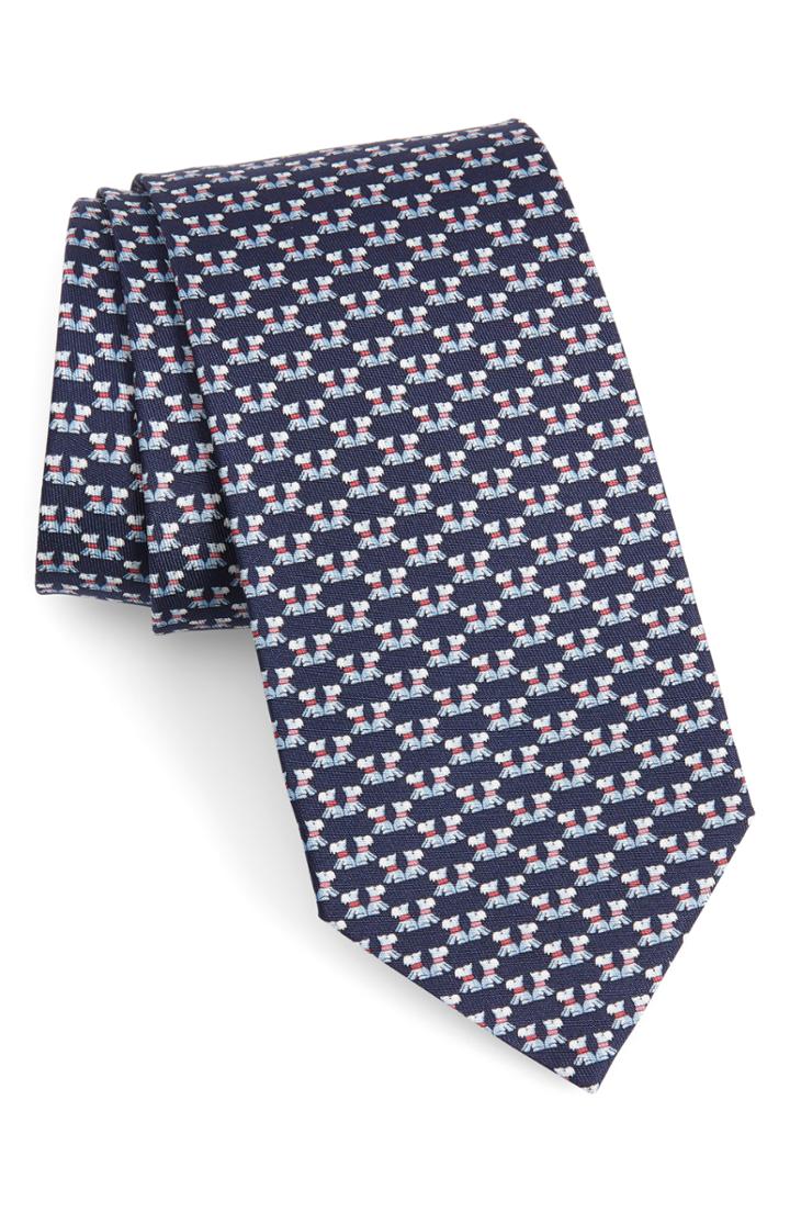 Men's Salvatore Ferragamo Fido Print Silk Tie