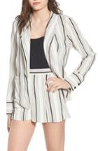 Women's Madison & Berkeley Stripe Blazer - Ivory