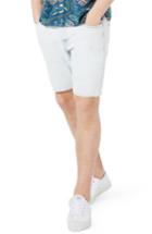 Men's Topman Slim Fit Bleached Denim Shorts - White
