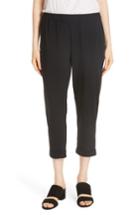 Women's Eileen Fisher Slim Cropped Pants, Size - Black