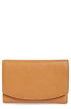 Women's Skagen Compact Leather Flap Wallet - Beige