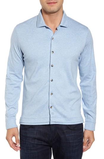 Men's David Donahue Interlock Knit Sport Shirt