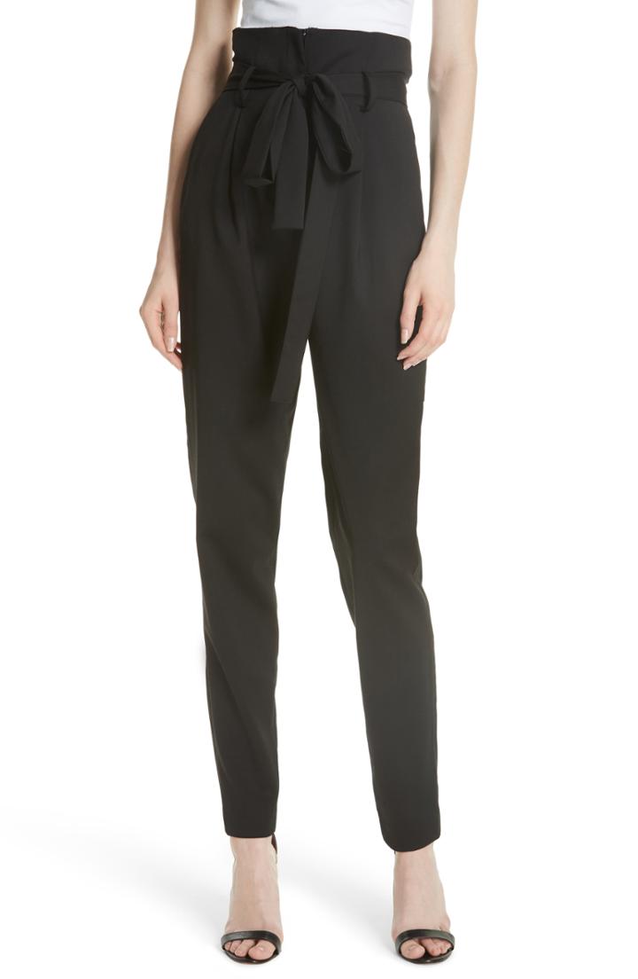 Women's Milly Sevilla Gathered Stretch Wool Pants