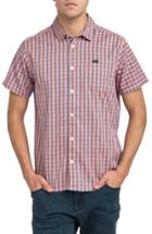 Men's Rvca Delivery Woven Shirt, Size - Brown