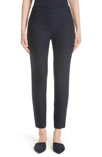 Women's St. John Collection Alexa Scuba Bi-stretch Slim Crop Pants - Blue